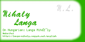 mihaly langa business card